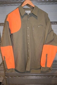 Columbia vtg Button Up Long Sleeve Hunting Shirt Men's Large 100% Cotton - Picture 1 of 4
