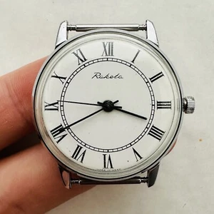 RARE Raketa 2609.HA USSR Watch Wrist White Soviet Vintage Men's Old Classic R... - Bild 1 von 13
