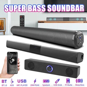 Wireless Surround Sound Bar System BT Subwoofer 4 Speaker TV Home Theater Remote - Picture 1 of 24