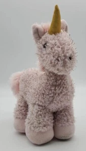 Manhattan Toy Unicorn Pink Stuffed Animal Toy 9 in Glittery Sparkly Pink Heart - Picture 1 of 7