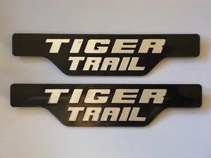 83-8096 SILVER & BLACK SIDE PANEL BADGE for TRIUMPH TR7 TIGER TRAIL PAIR - Picture 1 of 1