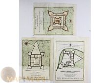 Africa lot of 3 fortification maps Commendo, Sama, Dickscove Bellin