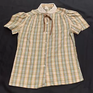 Vintage Misses 12-14 Shirt Button-up - Picture 1 of 13