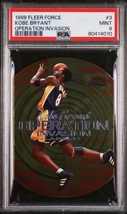 1999 Fleer force operation invasion #3 Kobe Bryant LA Lakers PSA 9 Black Mamba - Picture 1 of 5