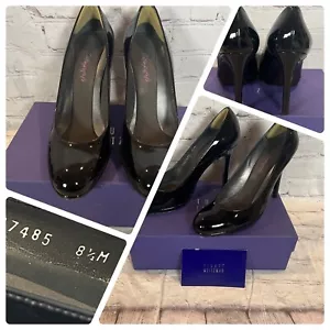 Stuart Weitzman Platswoon Black Patent Leather Pumps Womens 8.5 M w/Box - Picture 1 of 7