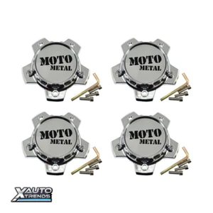 4 x Moto Metal Wheel Center Cap Chrome T805L133-5-H34-C1 - Picture 1 of 1