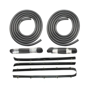Front Door Window Run Sweep Felts Weatherstrip Seals Kit Set for Chevy GMC Truck - Picture 1 of 7
