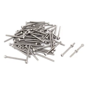 M2.5x30mm Presa Esagonale Testa Con zigrinatura Tappo Viti Bulloni Set Dadi 50pz - Foto 1 di 1