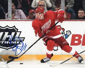 DANIEL ALFREDSSON SIGNED AUTOGRAPH DETROIT RED WINGS 8X10 PHOTO PROOF - Picture 1 of 4