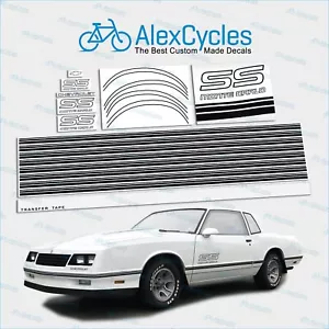 Monte Carlo SS 1987 1988 Restoration Fully Black Decals Vinyl Stripes Chevy Kit - Bild 1 von 1