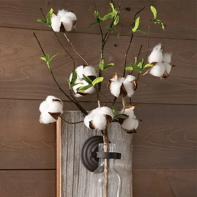 RAZ Imports~19" Spring Cotton Boll Twig Spray~Easter/Country/Farmhouse/Branch - Image 1 of 2
