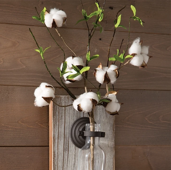 RAZ Imports~19" Spring Cotton Boll Ramiga Spray~Pascua/País/Granja/Sucursal Foto 1 de 2
