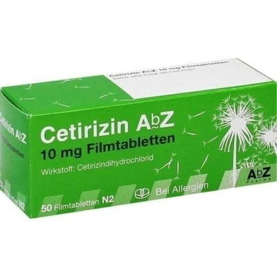 ABZ PHARMA GMBH CETIRIZIN AbZ 10 mg Filmtabletten 50 St. PZN 06716142
