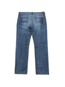 7 For All Mankind Jeans Slimmy Herren 38/33 Slim Straight Stretch Med. Wash Blue - Bild 1 von 7