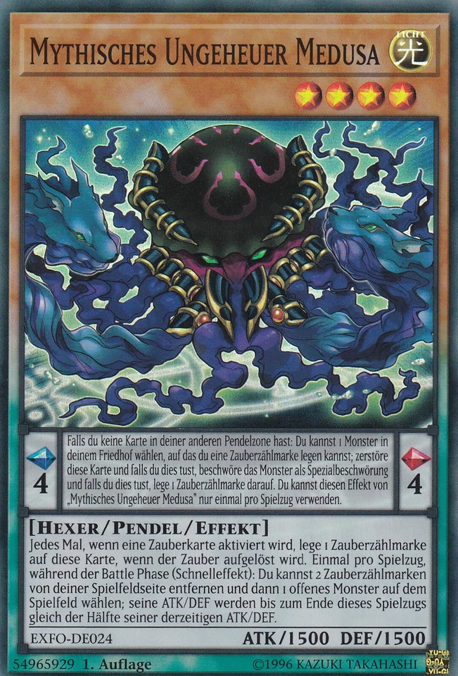 Yugioh EXFO-DE024 Mystisches Ungeheuer Medusa (Super Rare) - Bild 1 von 1