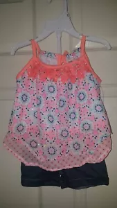 Little Lass Baby Girls' 2 Pc Floral Short Set 24 Months - Picture 1 of 8