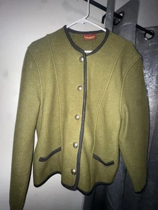 Vintage Geiger Austria Wool Jacket Cardigan Sweater M/L - Picture 1 of 4