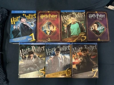 All 8 Harry Potter Blu Ray & DVD Ultimate Edition Box Set Lot (RARE) - Immagine 1 di 4