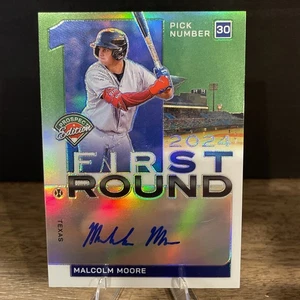 2024 Panini Prospect First Round Signature Malcom Moore On Card Green Prizm - Picture 1 of 2