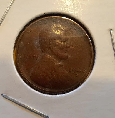 1948-D Wheat Cent, Large Gap Between 4 And 8 On The Date, Doubling In Liberty - Image 1 of 4