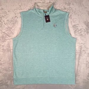 Oxford Golf Tech Vest Green 1/4 Zip Enclosure Scoutmaster Embroidery XXL NEW NWT - Picture 1 of 10
