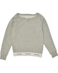 CALVIN KLEIN Womens Sweatshirt Jumper UK 10 Small Grey Cotton UC14 - Picture 1 of 3