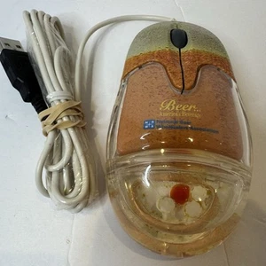 Vintage BEER Aqua Computer Mouse USB Rollerball Liquid Filled RARE Promo NBWA - Picture 1 of 8