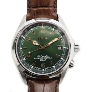Tenpaku Seiko Alpinist Green Sarb017 Watch Automatic Date Leather Men'S 39.5Mm B - Picture 1 of 10