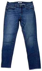 Ann Taylor LOFT Damen Modern Skinny Ankle Blue Jeans Raw Hem Größe 4 / 27 x 27 - Bild 1 von 7