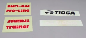 Vintage BICYCLE STICKER lot Japanese BMX Pro Line TRAINER Tioga SPORTS BIKE nos - Picture 1 of 2