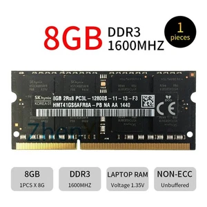 SKHynix 8GB DDR3L 1600MHz PC3L-12800S 2Rx8 1.35V SODIMM SDRAM Laptop Memory BT - Picture 1 of 6