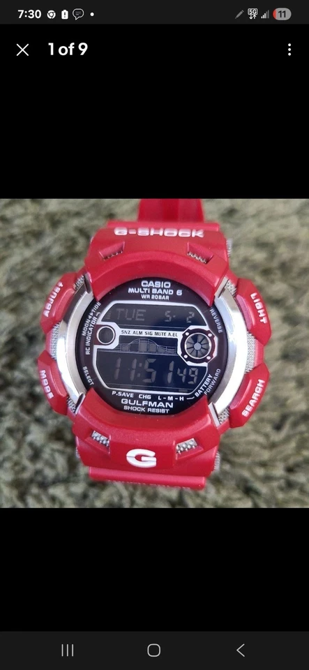 Casio G-shock Gulfman GW-9110RD-4JF Rescate Rojo Colaboración Digital  Foto 1 de 4