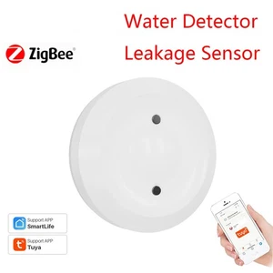 TUYA ZigBee Water Leak Detector Flood Sensor-Water Tank Full Water Linkage Alarm - Picture 1 of 9