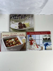 3 Pampered Chef Cookbooks: Appetizers, Holiday, & Soups/Stews - Imagen 1 de 3