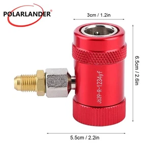 Adattatore connettore accoppiatore rapido A/C R1234yf set manometro collettore aria condizionata auto lato alto - Foto 1 di 10