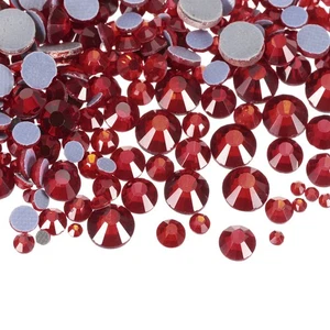 Gemas de cristal de diamantes de imitación Hotfix de 1036 piezas (juego SS6-SS30, rojo oscuro) - Imagen 1 de 6