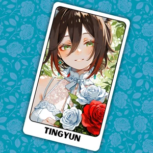 Anime Collectible Sticker Card | Cute Custom Fan Art | Matte Finish 2.62"x4.52" - Picture 1 of 3