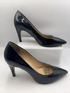 Diane von Furstenberg Lackleder schwarze Heels. Spitz zulaufend. Uk7 Us9 Stiletto - Bild 1 von 19