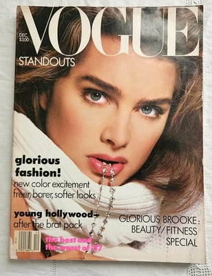 VOGUE December 1987 Brooke Shields Lara Naszinski Travel Fashion AS IS - Image 1 of 4
