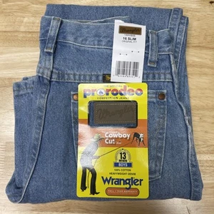 Wrangler Boys 16 Slim Cowboy Cut Pro Rodeo Jeans Original Fit - Picture 1 of 1