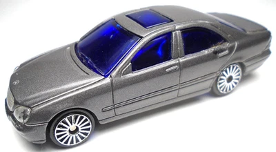 MAISTO MERCEDES-BENZ S-CLASS DARK GRAY 1:64 DIECAST 3" CAR WITH BLUE & CHROME - Image 1 of 4