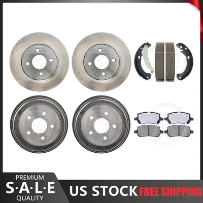 Pastillas y rotores de freno de cerámica para Chevrolet Cobalt 2006 + tambores y zapatas de freno traseros Foto 1 de 4