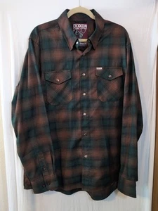 Herren XL Dixxon Flannel Company Widowmaker Flanell braun/grün - Bild 1 von 4