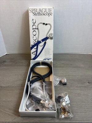 Estetoscopio Sprague 22" Navy American Diagnostic Corporation 641N en caja Foto 1 de 4