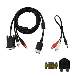 Cable adaptador VGA de alta definición de 3,5 mm a 2 machos RCA para Dreamcast - Imagen 1 de 8