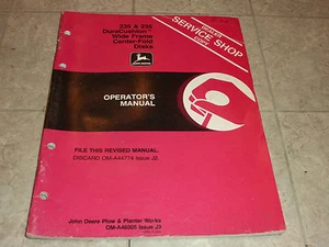 JOHN DEERE 235 &235 DuraCushion Wide Frame Disk OPERATOR'S MANUAL Farm Equipment - Picture 1 of 1