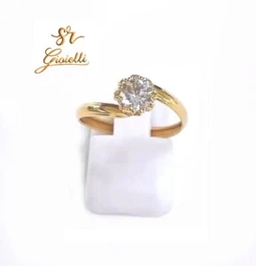 Anello Solitario Valentino In Oro 18kt 750% Con Zircone List 195€ - Imagen 1 de 9