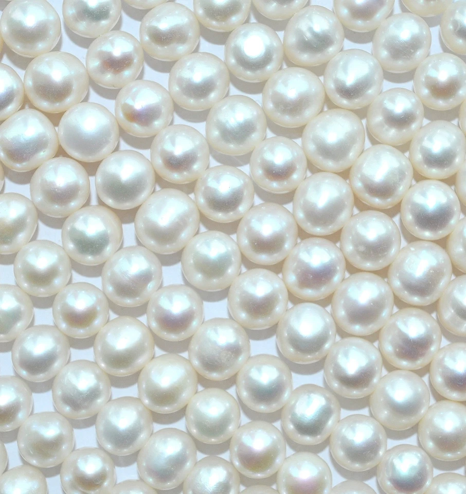 50 pièces naturel blanc d'eau douce Perle rondes no modification, environ 7-8 mm - Photo 1/1