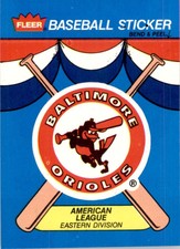 1989 Fleer Team Stickers #7 Baltimore Orioles Logo