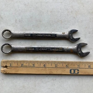 2 llaves combinadas Craftsman 5/8" - 9/16" acero forjado EE. UU. 44696 44697 - Imagen 1 de 7
